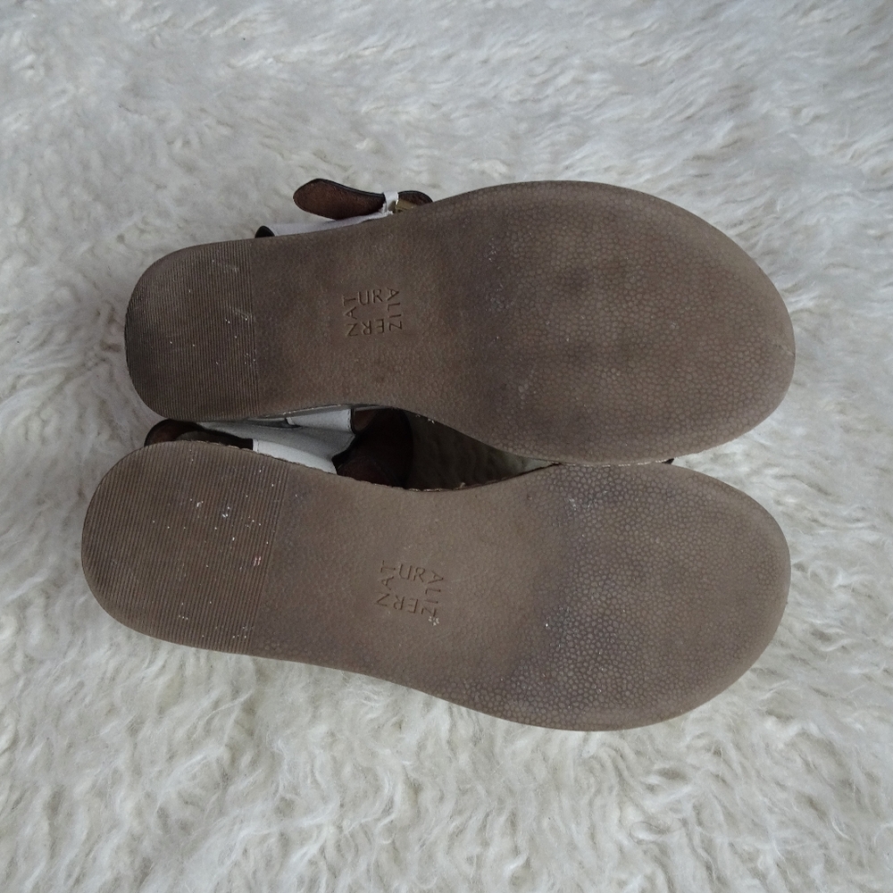 White Leather Platform Sandals Size 6.5 Women's - Picture 5 of 5